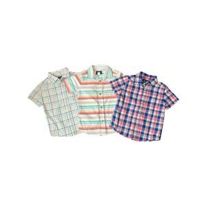 THE CHILDREN’S PLACE LOT OF 3 SHORT SLEEVE BUTTON DOWN SHIRTS FOR BOYS SIZE 4